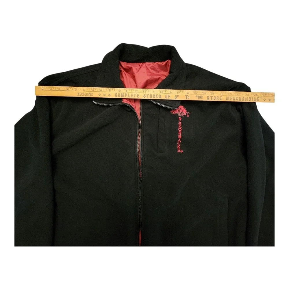 Vintage Pro Player Men Full Zip Reversible Fleece Jacket Arkansas Razorbacks XL